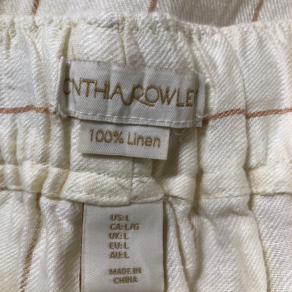 cynthia rowley linen pants - Picture 3 of 3